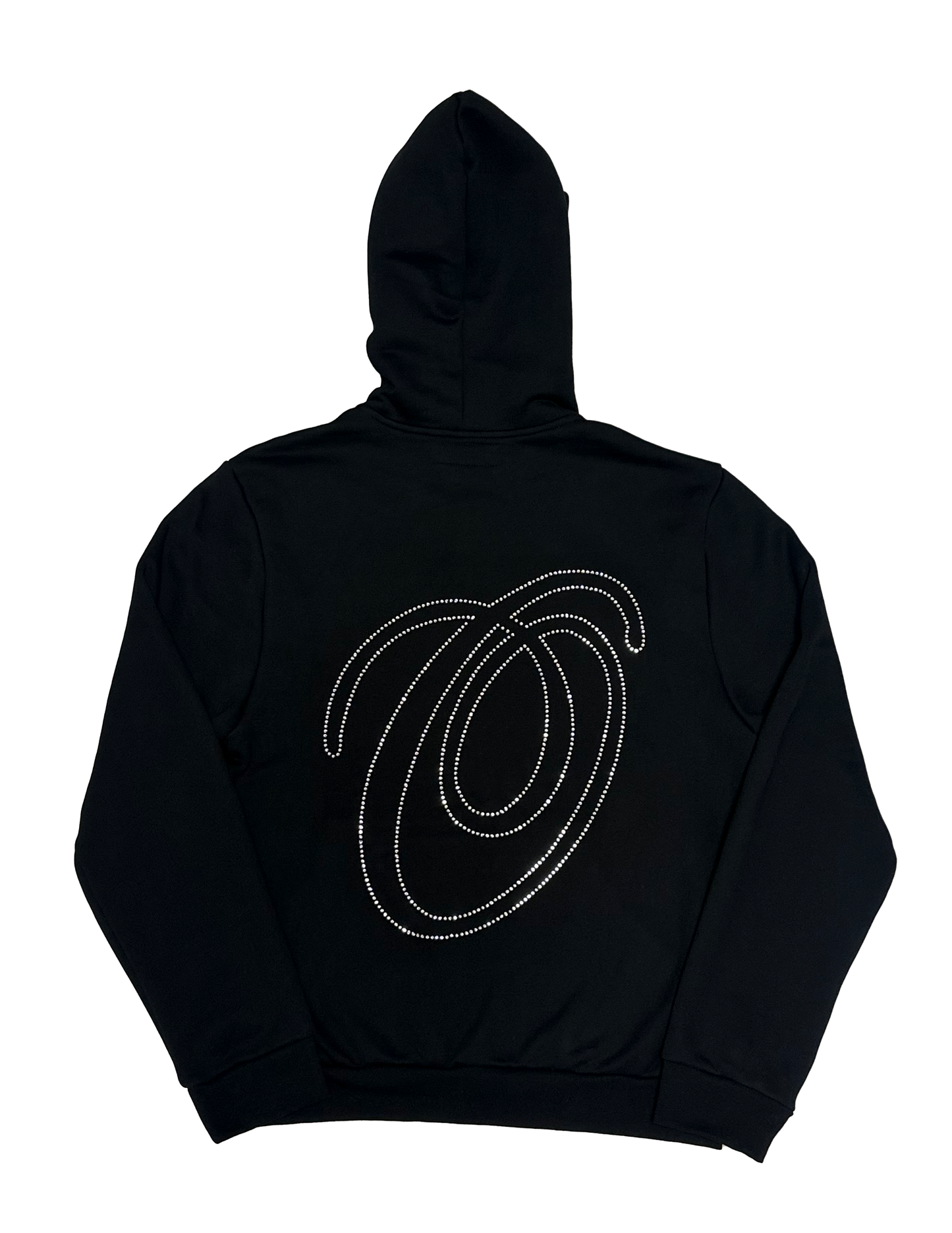 Script Rhinestone Hoodie [Black]