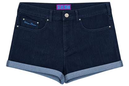 Script Denim Shorts
