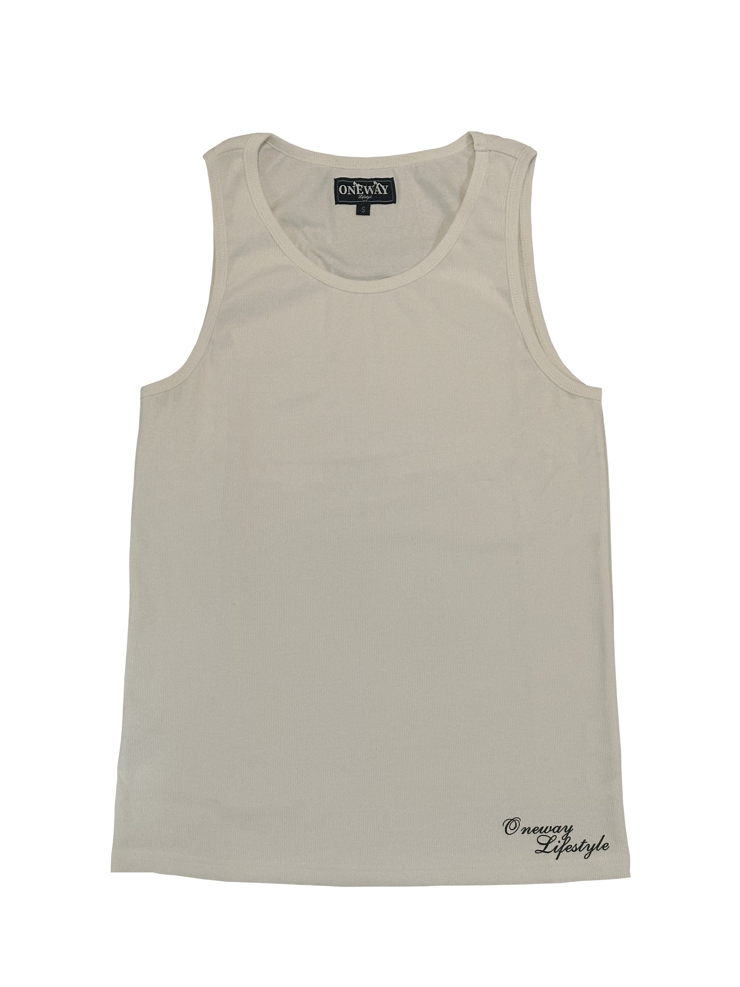 Lifestyle Ribbed Tank Top [White]